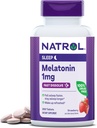 Natrol Hızlı Dissolve Melatonin 1 mg, Restful Sleep için Tamamlar, Yetişkinler için Uyku Desteği, 200 Strawberry-Flavored Melatonin Tabletleri, 200 Günlük Supply