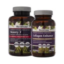 ResVitale Beauty 3 - Skin Care Supplement with Collagen, Keratin & Elastin - 90 Capsules & Collagen Advanced - Beauty Supplement with Hyaluronic Acid & Resveratrol - 60 Capsules