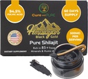 Cure, Erkekler ve Kadınlar için Saf Himalaya Shilajit -% 94.5% Fulvic Acidhopper, 500 mg 60 Hizmet - ABD Enerji için Organik Adaptojen, Vitality & Hormonal Denge
