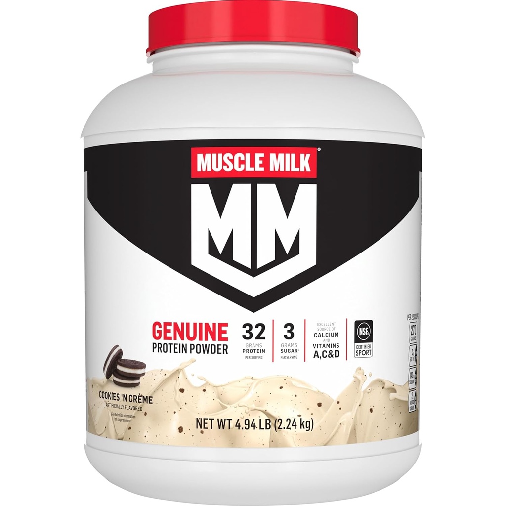 Kas Süt Gerçek Protein Toz, Kurabiyeler ‘N Crème, 4.94 Pound, 32 Hizmet, 32g Protein, 2g Sugar, Kalsiyum, Vitaminler A, C & D, NSF Spor için Onaylandı, Enerjilendirme Snack, Ambalaj Vary