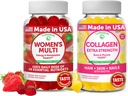 Lunakai Womens Multi and Collagen Gummies Combo - All- Natural Supplements, Gluten-Free, No Corn Syrup 60 ct Collagen and 60 ct Women's Multivitamin - 30-Day Supply
