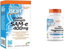 Doctor's BEST SAM-e 400 mg, Vegan, Χωρίς γλουτένη, χωρίς σόγια, Mood και κοινή υποστήριξη, 60 Enteric Coated & Υψηλή Απορρόφηση Μαγνήσιο Γλυκινικό Λυσιακό, 100% Χηλικό, Μη ΓΤΟ, Vegan, Γλουτένη
