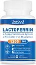 Συμπλήρωμα Lactoferrin 1200mg για Υγιή Ανοσολογική Υποστήριξη-Χωρίς Γλουτένη, Χορτοφαγικά - 60 Softgels