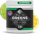 Fossil Yakıt Süper Yeşiller Toz Premium Superfood | 40+ Organik Nutrients | Yeşil Veggie Tüm Gıdalar, Buğdaylar, Spirulina, Enerji için Kale, Gut Health, Detox Cleanse (20 hizmet)