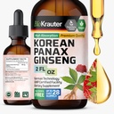 BIO KRAUTER Panax Ginsengi - Koreli Red BTC Supplement Alkol Ücretsiz - Immune Support - Vegan, Sugar Free - 2 Fl.Oz.