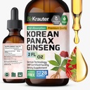 BIO KRAUTER Panax Ginsengi - Koreli Red BTC Supplement Alkol Ücretsiz - Immune Support - Vegan, Sugar Free - 2 Fl.Oz.