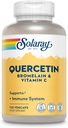 SOLARAY Quercetin with Bromelain and Vitamin C - Immune Support Supplement - Antioxy and Heart Health Complex with Quercetin 500 mg and 1235mg VIT C - Vegan, 60-Day Garanti, 60 Serv, 120 VegCaps
