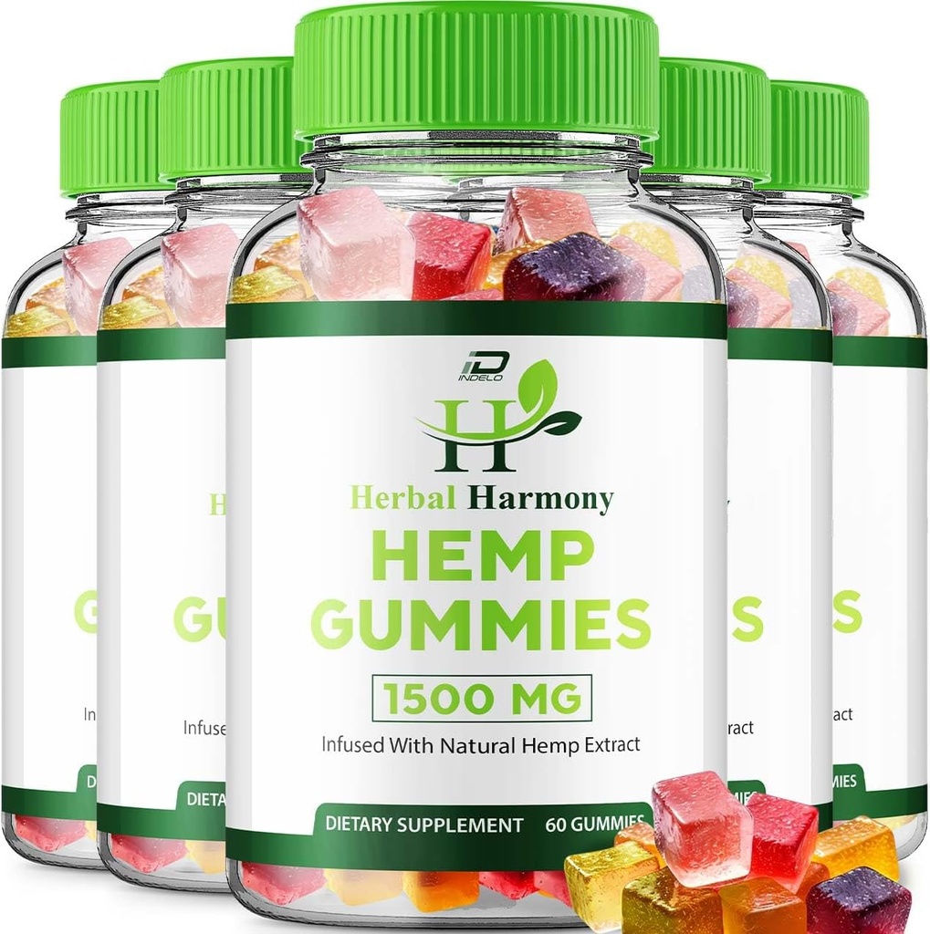 Herbal Harmony Erkekler ve Kadınlar için Gummies - Herbal Harmony Gummy, Herbal Harmony Hemp Extract ile birleşti, Herbal Harmony Natural Hemp Supplement Yorumlar (5 Pack - 300 Gummies)