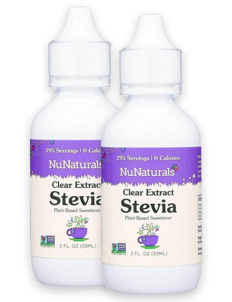 NuStevia, Plant-Based Sweetener, 2 oz, 2 paket, Plastik