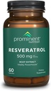 Prominent Beslenme Resveratrol Tamam, Anti-Aging ve Immune Support, 98 Pure Trans-Resveratrol Tamam, 500 mg, 30 Day Supply - 1 Pack