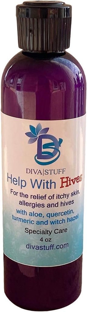 Diva Stuff Help with Hives, for The Relief and Prevention of Rashes, Hives, Itchy Skin, Red Itchy Bumps and More. All Natural Ingredients, 4 oz