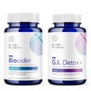 Biocidin Capules ve GI Detox+ Binder Sche - Biofilmlerin Demantling of Biofilms, Sağlıklı Detoxification and Full-Body Cleansing with Botanicals, Zeolite, and Aktif Charcoal
