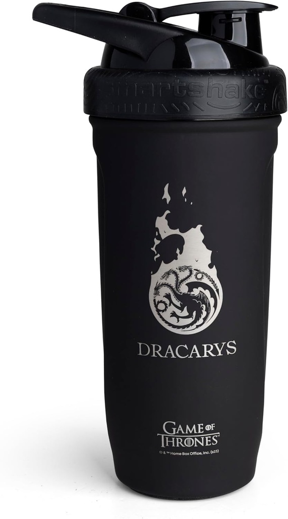 Smartshake Reforce Stainless Steel Game Of Thrones Dracarys, Shaker Bottle (900 ML / 30oz) 