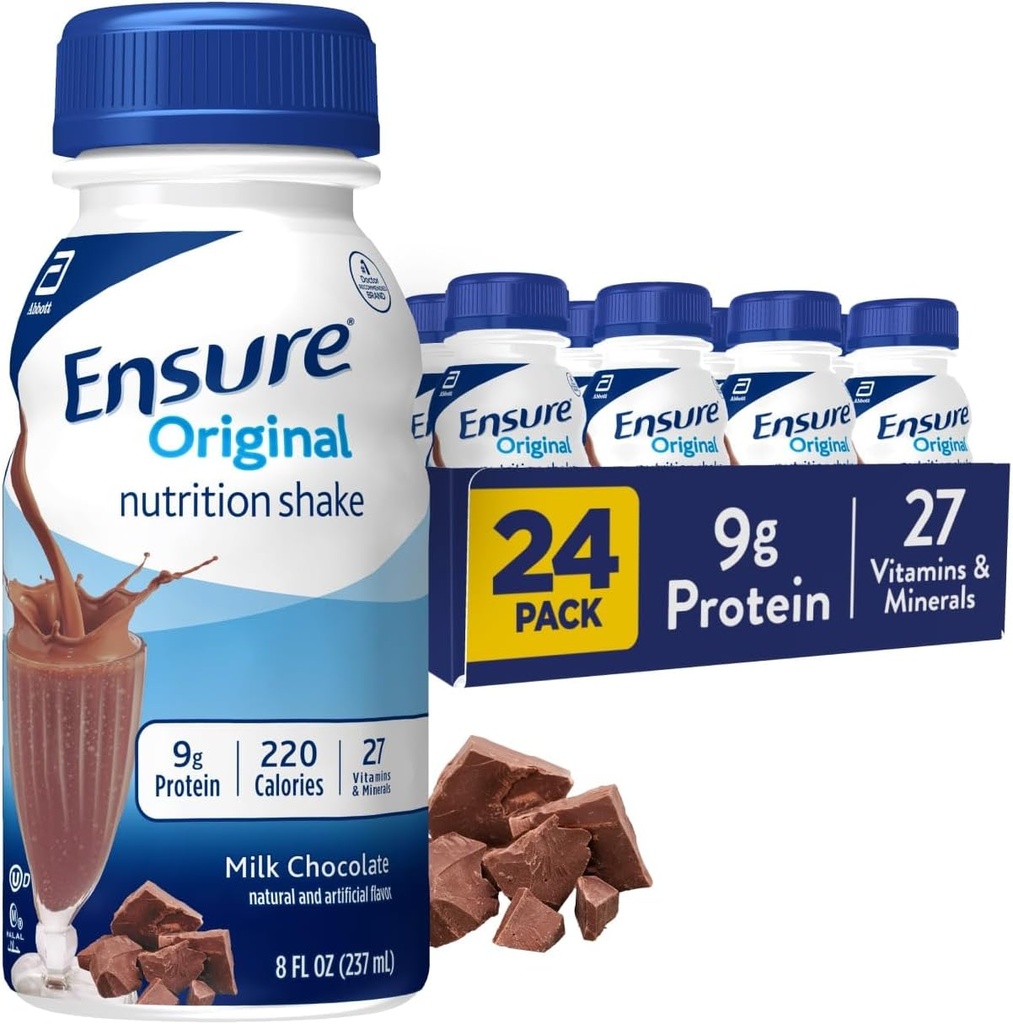 Orijinal Süt Çikolata Beslenme Shake | Küçük Meal Makyaj Shake | İçmeye Hazır | 9g Protein, 27 Vitamin ve Mineraller | 8 fl oz - 24 Pack