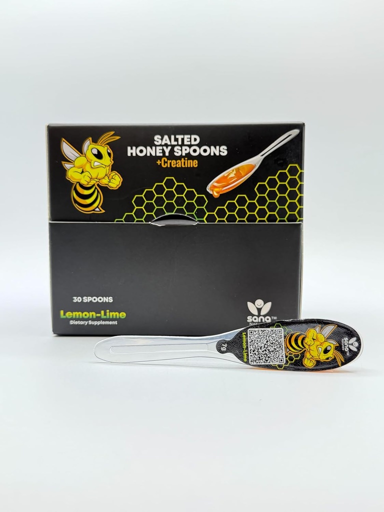 Sana Naturals Salted Honey Spoon Kre +tine (30 kaşık, limon lime)