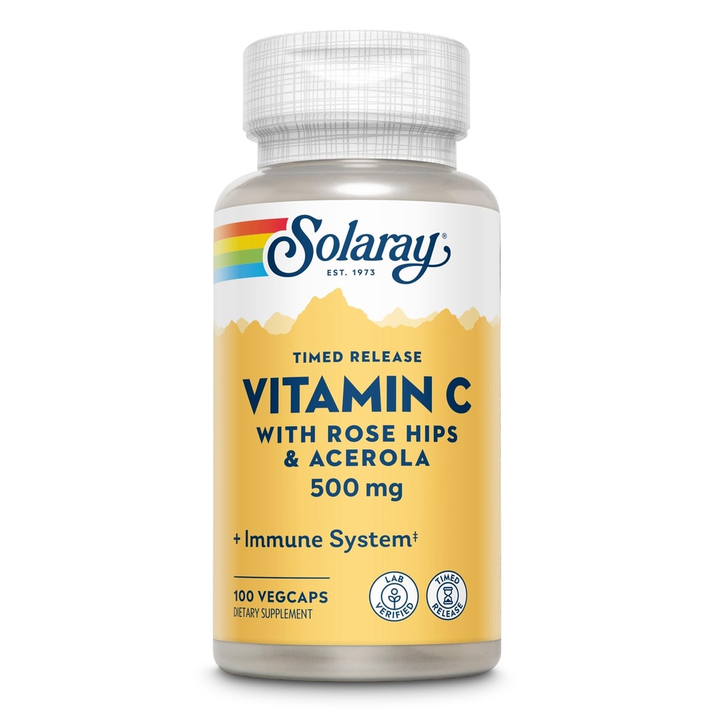 Solaray, Vitamin C 500Mg Capsules, 100 Count