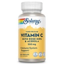 Solaray C Two Stage Timed Release with Rose Hips and Acerola Supplement, 500 mg, 100 Count