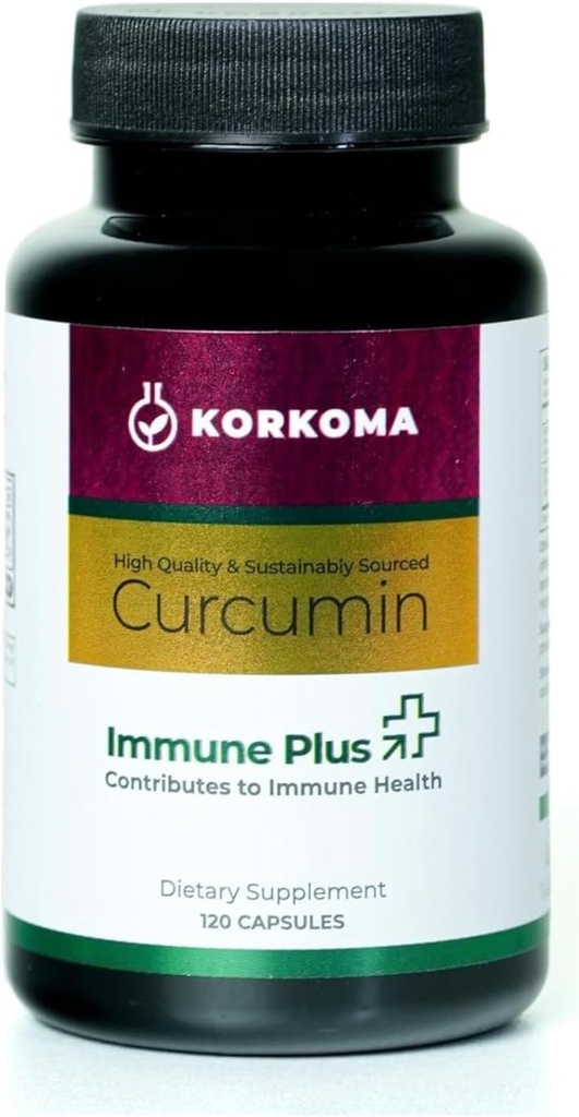 Immune Plus - High-Abxia Turmeric Extract Supplement, Supports Immune Health & General Wellness, 120 Capsules