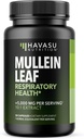 Respiratory Health için Mullein Leaf Capsules - 5000 mg Lung Support ve Immune Function - 30 Kont - Vegan, Non-GMO Capsules - Herbal Supplement for Daily Wellness - 1 Ay Supply