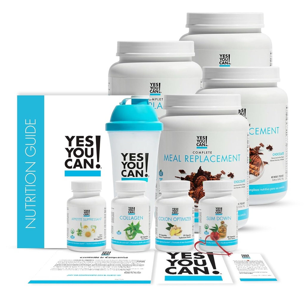 Evet Yapabilirsiniz! Kit Complete Meal Change - Contains Meal Change Toz Shake ve Natural Meal Change Supplements, Beslenme Sağlıklı Yemekleri (Chocolate - 60 Hizmet)
