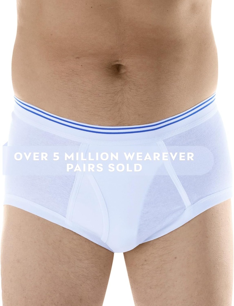 Erkekler için yemin olsun - Güvenilir ve yıkanabilir Erkeklerin Bladder Control Briefs with Regular Absorbency - Leak Prowear 150 ml (Single Pair) (Beyaz) (XL) (Waist 46-48)