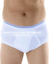 Erkekler için yemin olsun - Güvenilir ve yıkanabilir Erkeklerin Bladder Control Briefs with Regular Absorbency - Leak Prowear 150 ml (Single Pair) (Beyaz) (XL) (Waist 46-48)