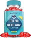 Justified Laboratories Tru Bio Keto ACV Gummies Advanced Formula 1000MG TruiBIo Chem Gummies Apple Cider Vinegar Formulated with Pomegranate Beet Juice B12 Vegan Non GMO 60 Gummys