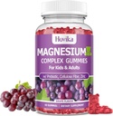 Çocuklar için Magnezyum Gummies - Magnezyum Glycinate, Citrate, Prebiyotik, çinko - Çocuklar ve Yetişkinler Magnezyum Kompleksi Çocuklar için Nerve Bone & Muscle Health, Vegan Grape Flavor 60 Kont