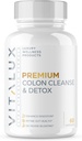 VITALUX || # # # #1 Premium Kolon Temiz ve Detox || Geliştirilmiş Digestion, Gut Health, Decrease Bloating | Ultra Dosed Formula w / 10 Güçlü Malzemeler | 3rd Parti Test Edildi + ABD
