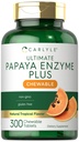 Carlyle Papaya Enzyme Chewable Tabletler | Vegetarian, Non-GMO, Gluten Free Formula | Trovor
