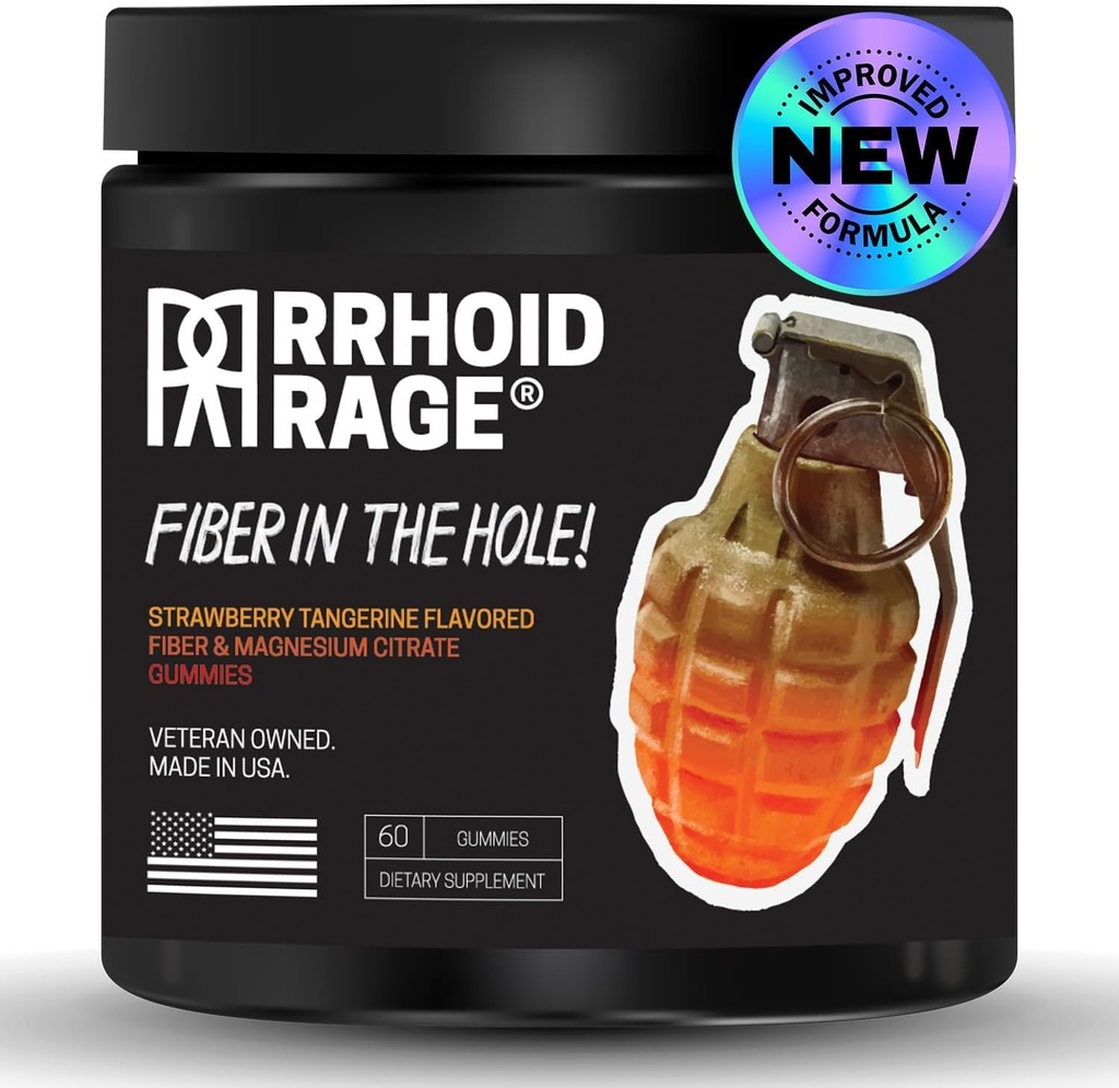 Fiber ve Magnezyum Gummies, ABD'de Made in USA, Supports Digestive Health, Relieves Constipation, Hemorrhoids'i önlemeye yardımcı olur, hem de çözülmemiş Fiber, 60 ct (1)