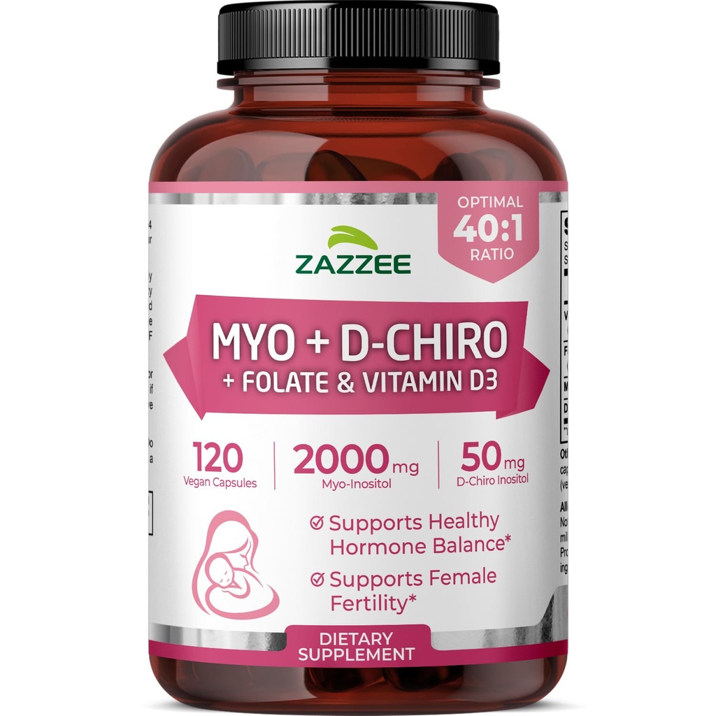 Kadınlar için Myo ve D-Chiro Inositol Supplement for Women - Fertness Supplement for Women with Ideal 40:1 Fiyatı Myo & D-Chiro Inositol D3 & Torchfolate Ovarian Support Vitaminleri - ISO Lab Tested (30 Hizmet)