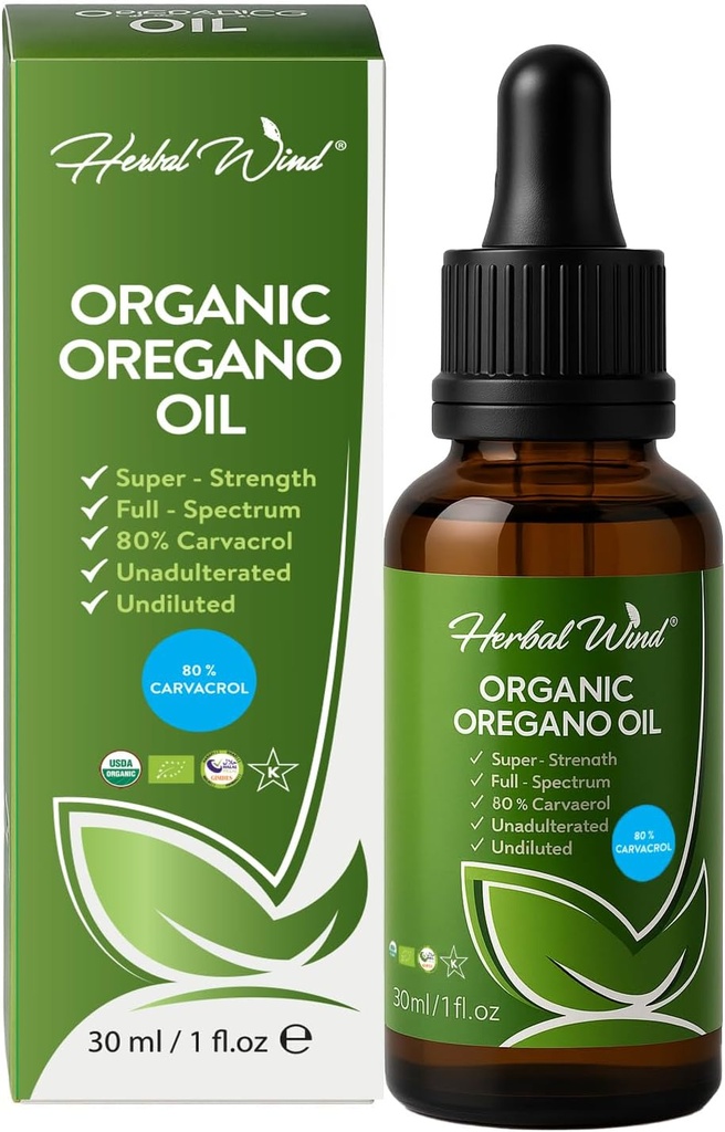Organik Oregano Petrol - 1 Fl Oz (30 ml),% 80 Carvacrol USDA Organik Oregano Yağı Sıvı Merdivenleri, Yoğun Bitki Temel, Non-GMO, Herbal Supplements