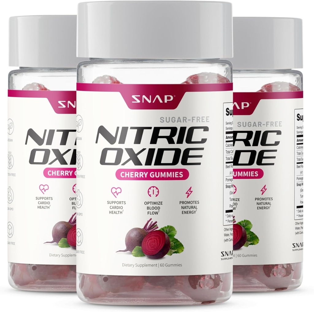 Snap Supplements Nitrik Oksit Arıt Root Gummies - Sağlıklı Kan Circulation,180 Gummies
