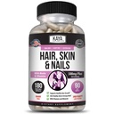 Kaya Naturals Hair Skin Capsules BIOTIN Vitamin D Vitamin B-12 A Folic Asit Desteği, Saç Destek Vitamini Tamam - 180