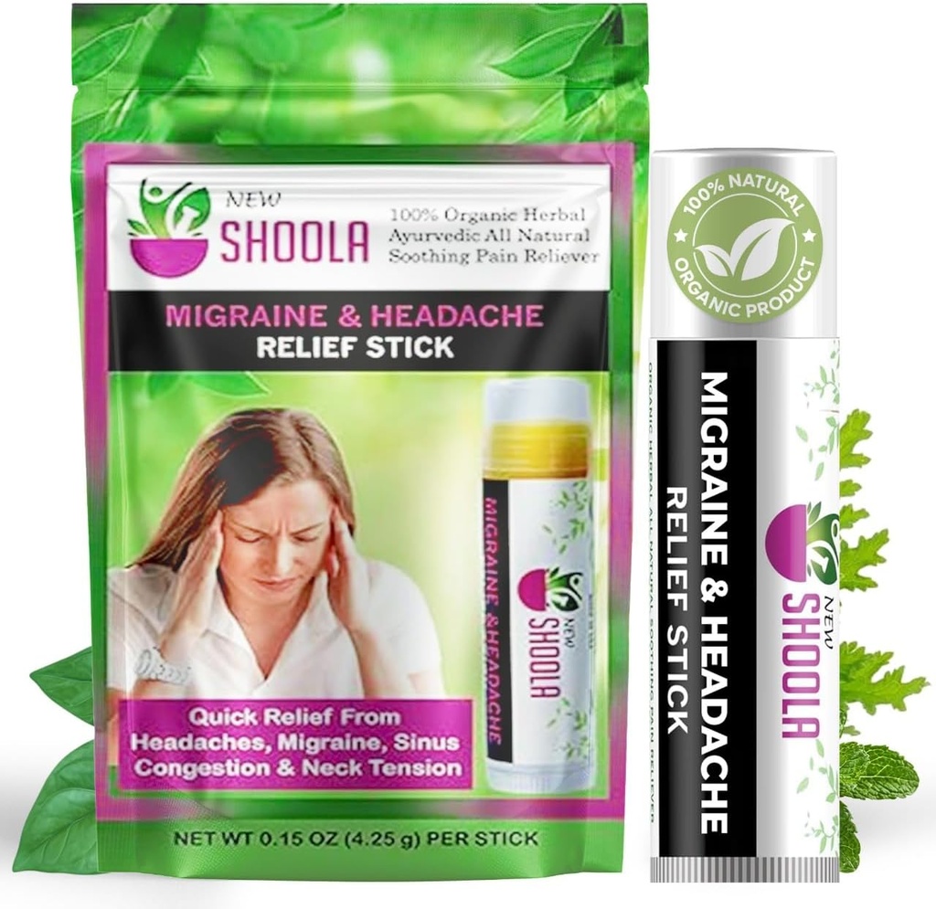 Migraine Relief and Headache Relief Balm Stick Roll On – %100 Organik Herbal Balm – Baş Ağrıdan Hızlı Yardım, Migraine, Thingsy Nose Congestion, Boy Ger – No Side Effects Vapor Rub