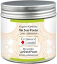 Greenwood Essential Pure Flax Seed Powder (Linum usitatissimum) Βιολογικά πιστοποιημένα 100gm (3.5 oz)