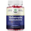 Melatonin 5 mg Natural - Gelatin Free ve Halal Melatonin Gummies 5 mg Sleep Supplement for Yetişkinler için - Berry Sleep Gummies for Yetişkinler Fall Asleep Faster with Natural Flavors and Colors 60ct