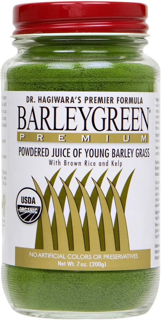 Δρ. Hagiwaras Barley Green Premium με καφέ ρύζι και Kelp σκόνη