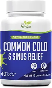Common Cold Supplement - Sinus Basınç ve Yoğunluk Yardımı - Runny Nose, Sneezing, Sore Throat ve Coughing - Fast Acting - 100% Natural and Herbal Supplement