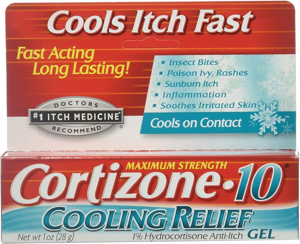 Cortizone-10 Soğutma Yardım Anti-Itch Gel 1 oz (Pack of 3)