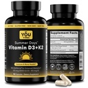 Βιταμίνη D3 + K2 - Μέγιστη Απορρόφηση, 5000 IU D3 & 100 mcg K2 MK-7 (Μενακινόνη-7) με BioPerine - Οστική, Καρδιά & Ανοσολογική Υποστήριξη - Μη ΓΤΟ, Χωρίς Γλουτένη, Χωρίς Σόγια - 90 Κάψουλες - Ημερήσια Συμπλήρωμα