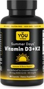 D3 + K2 - Max Abxia, 5000 IU D3 & 100 mcg K2 MK-7 (Menaquinone-7) BioPerine - Bone, Heart & Immune Support - Non-GMO, Gluten Free, Soy Free - 90 Capsules - Daily Supplement
