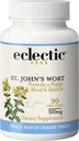 Eclectic Institute Raw Fresh Freeze-Dried Non-GMO St. John's Wort | Herbal Health Supplement, Olumlu Bir Mood | 90 CT