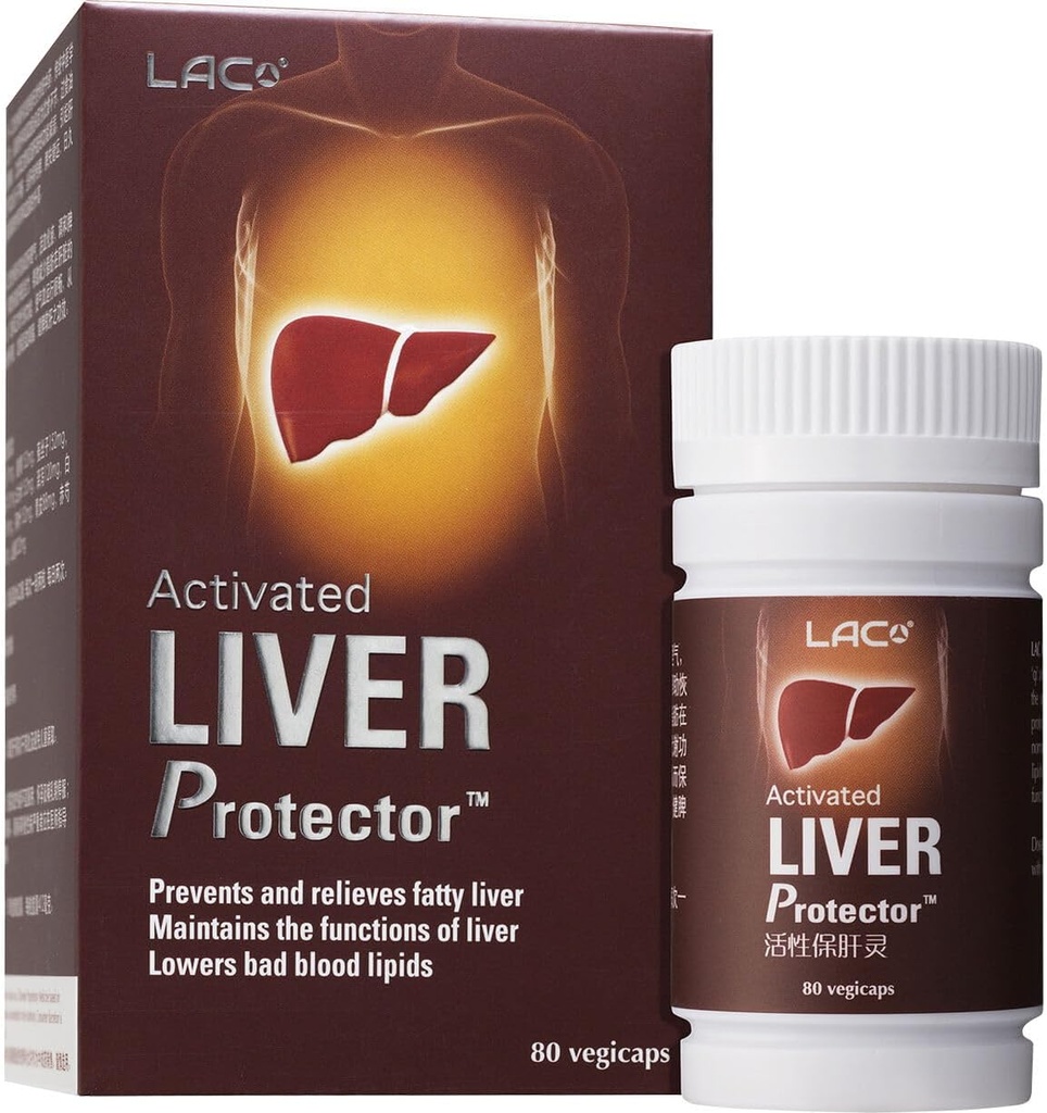 LAC Aktif® Liver ProtectorTM | TCM Herbs | Geleneksel Çin herb Supplement | Liver Health & Provides Bloodica Support (80 vegicaps)