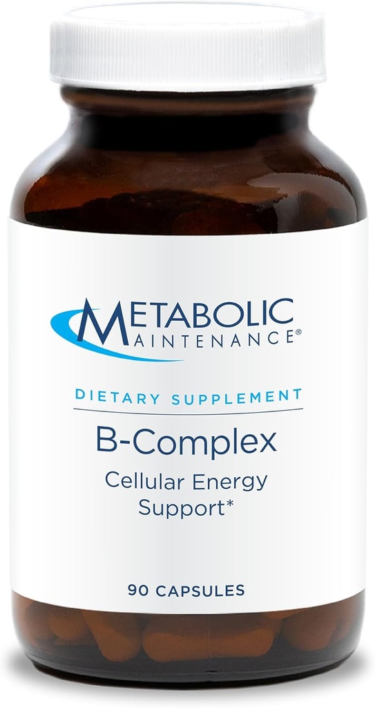 Metabolic Bakım B-Complex - Kadınlar ve Erkekler için B Kompleksi, Hücre Enerji Desteği Folate, Niacin ve Biotin, VIT B Supplement - 90 Vegan Capsules (Pasa 1)