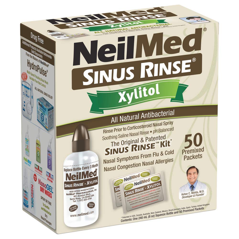 NeilMed Sinus Rinse Kit with Xylitol, 50 Kont (1.5 km)