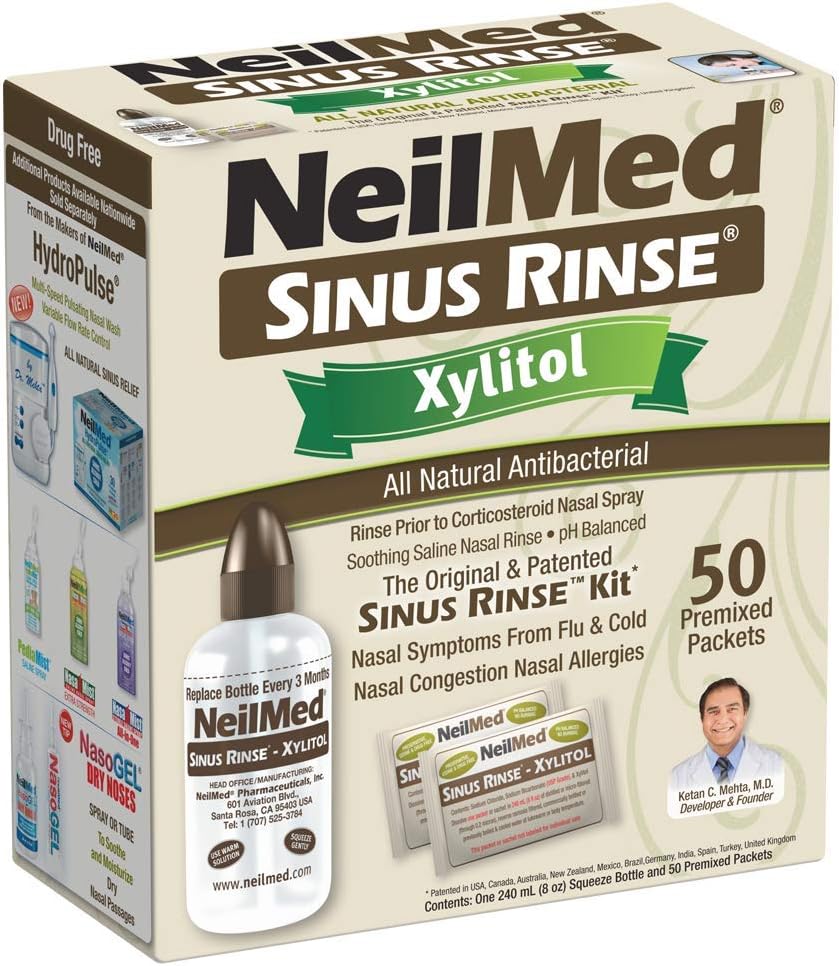 NeilMed Sinus Rinse Kit with Xylitol, 50 Kont (1.5 km)