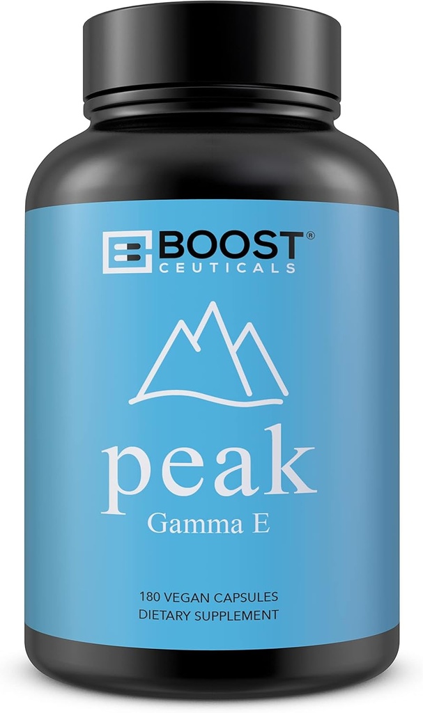 BoostCeuticals Vegan Vitamin e Gamma Tocopherol |180 mg Gamma e Per | Antioksi Immunity Support | Non GMO No Magnezyum Stearate No Silica Gluten Free | 180 Capsules