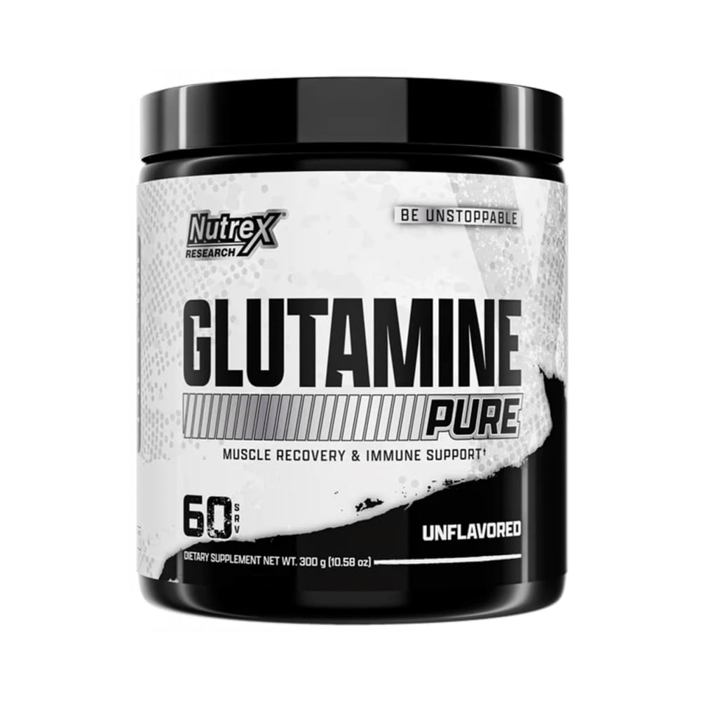 Nutrex Research L-Glutamine Powder Supplement - 60 Serving - Καθαρή χωρίς γεύση, χωρίς γλουτένη και χωρίς γλουτένη 